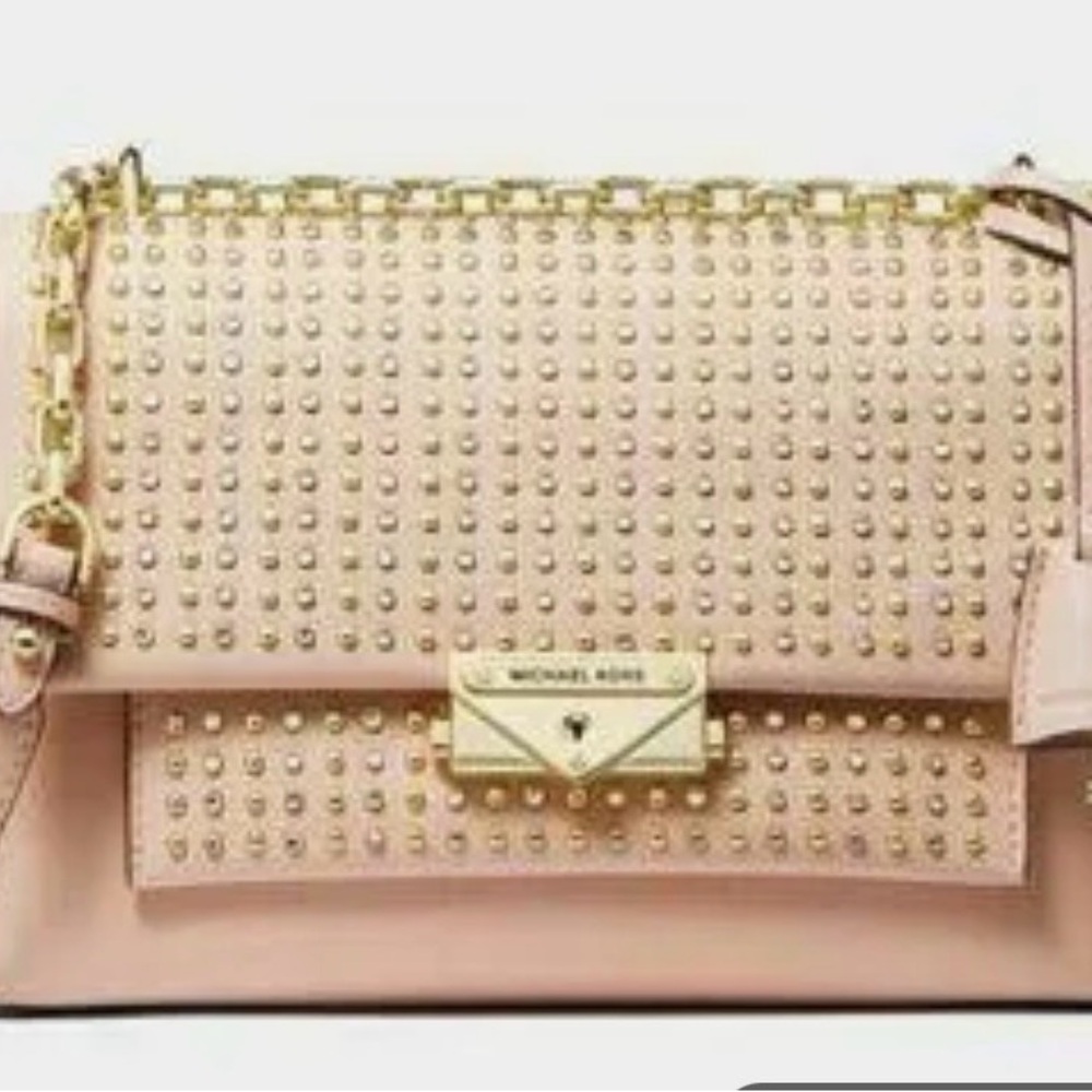 Michael Kors CeCe Pink Studded Shoulder Bag